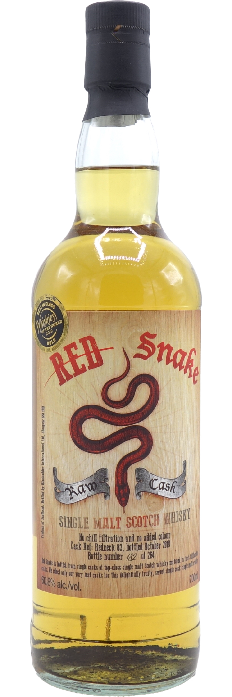 Blackadder Single Malt Scotch Whisky Red Snake, Raw Cask Redneck #83, 121.6 Proof 700ml